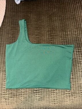 One-Shoulder Green and black Women’s Top